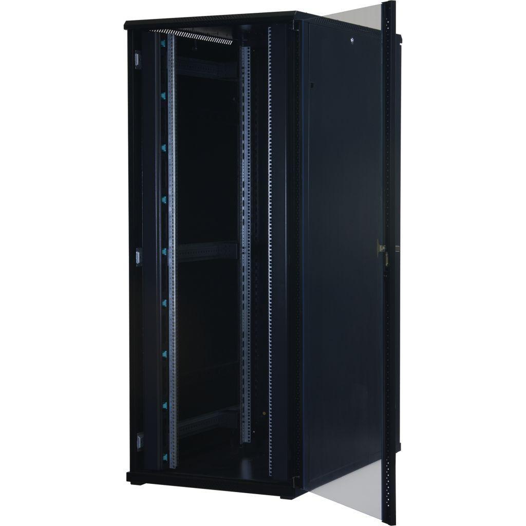 Rockstable 19 Zoll Serverschrank | Netzwerkschrank  42HE 800x1200x2000mm (BxTxH) | RS19-8242 | Glastür