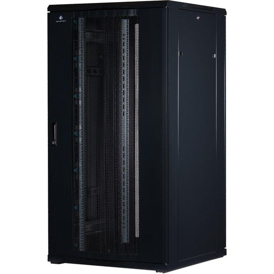 Rockstable 19 Zoll Serverschrank | Netzwerkschrank 32HE 800x800x1600mm (BxTxH) | RS19-8832PP | perforierte Tür - RS19-8832PP - 4260714310840