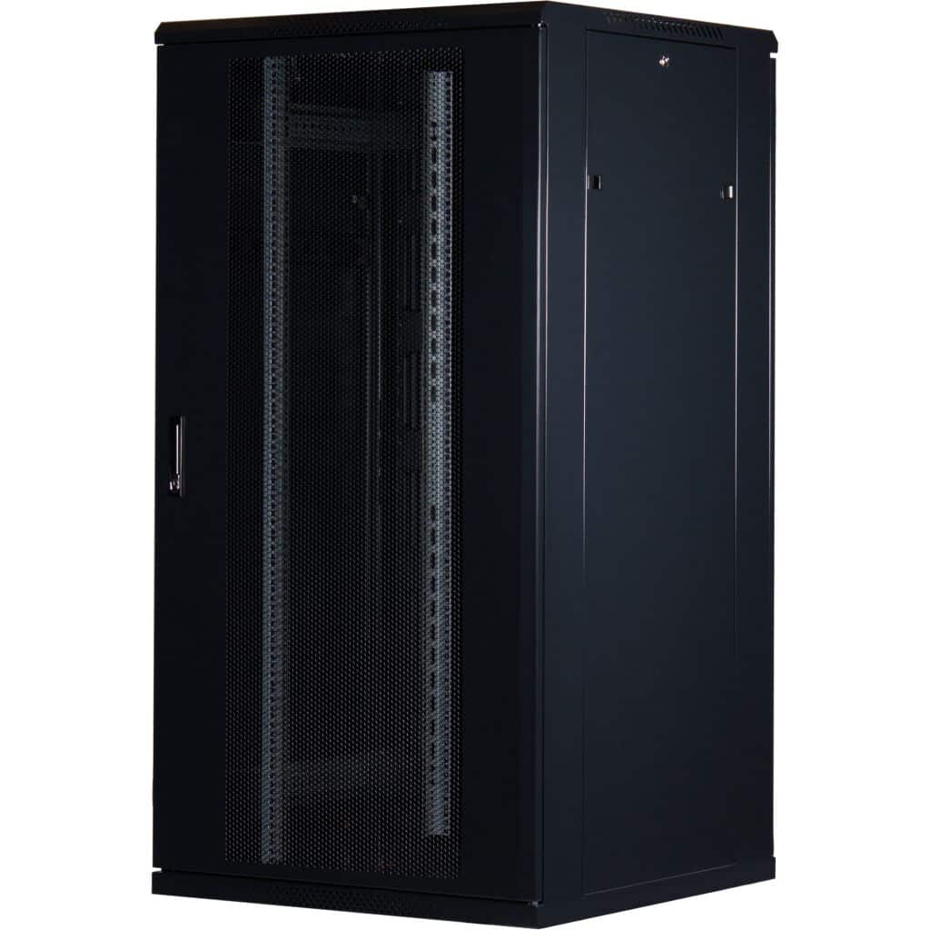 Rockstable 19 Zoll Serverschrank | Netzwerkschrank 32HE 800x800x1600mm (BxTxH) | RS19-8832PP | perforierte Tür - RS19-8832PP - 4260714310840