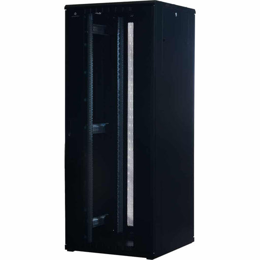 Rockstable 19 Zoll Serverschrank | Netzwerkschrank 42HE 800x800x2000mm (BxTxH) | RS19-8842PD | perforierte Tür - RS19-8842PD - 4260714310925