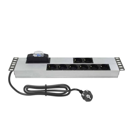 Rockstable 2HE 19 Zoll in Rack 8-fache Steckdosenleiste mit Sicherung und Kurzschlussschutz - 4000W Leistung | PremiumLine RSPL19-8PDU