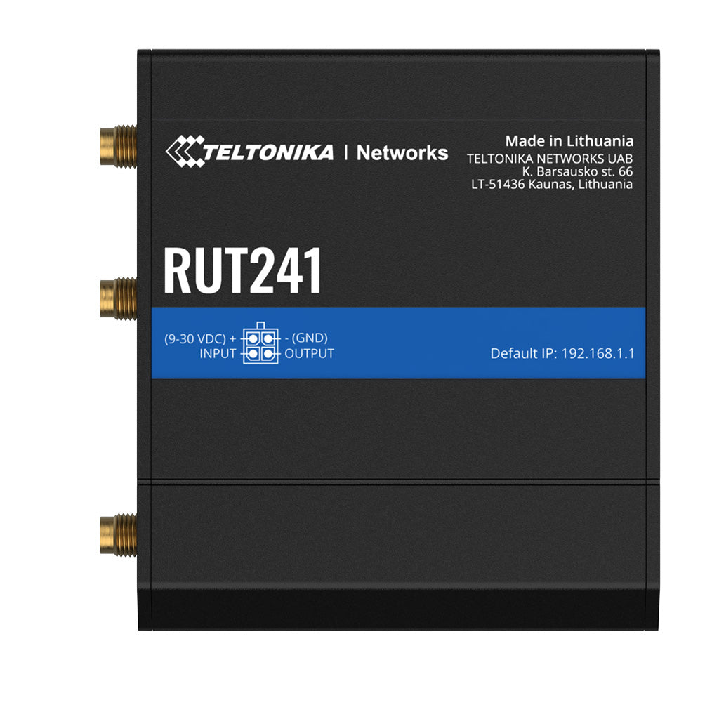 Teltonika RUT241 - Wireless Router - WWAN - Wi-Fi - RUT241000000 - 4779051840151 - Brocon Shop
