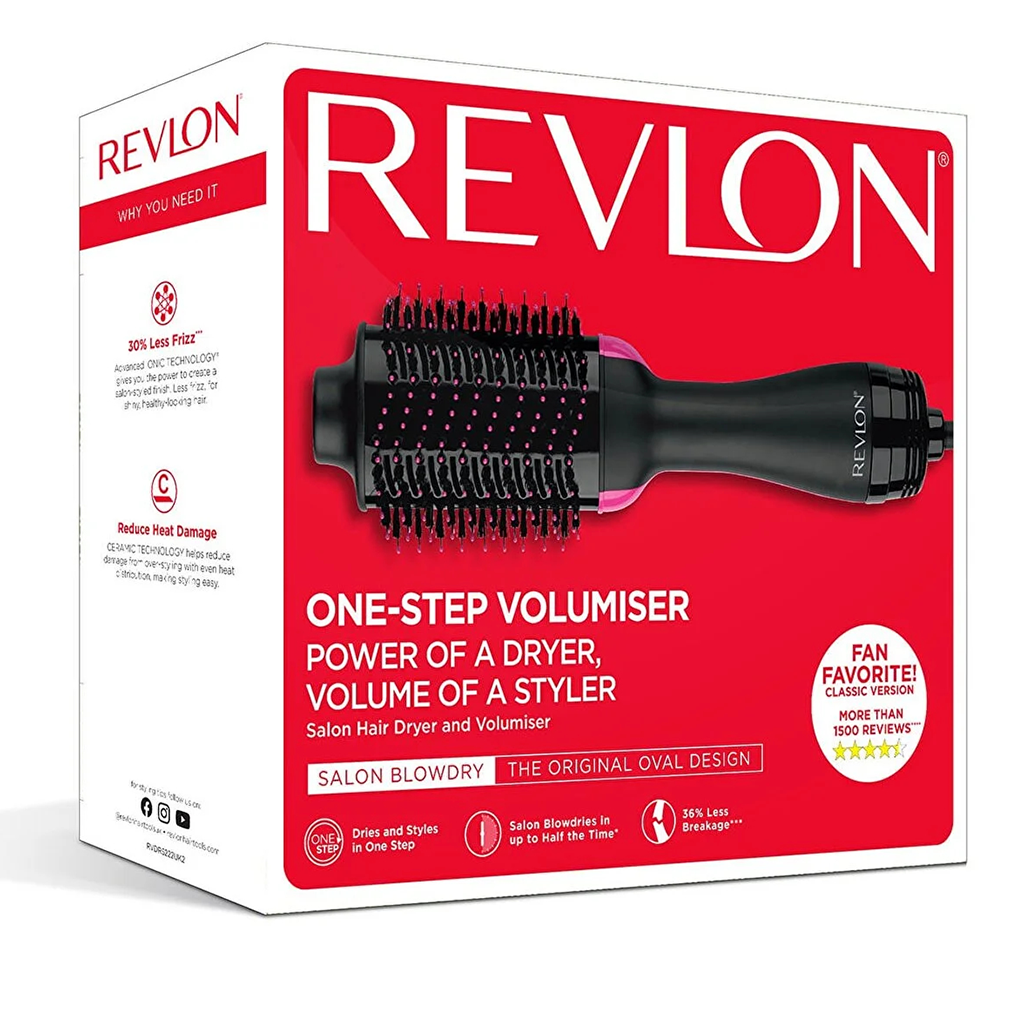 Revlon RVDR5222E, Schwarz, Pink, 285 mm, 100 mm, 250 mm, 1 kg