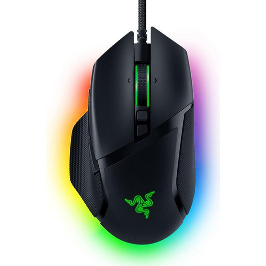 Razer Basilisk V3 Maus rechts mit 26000 DPI, 11 Tasten und Kabelverbindung für Gaming.