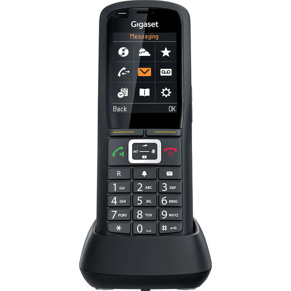 Gigaset R700H PRO DECT mobile phone with modern design and TFT display, featuring messaging and comfort functions.