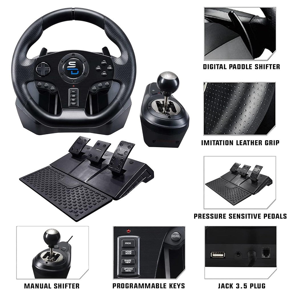 SuBsonic Superdrive DRIVE PRO SPORT GS850-X - Lenkrad-, Pedale- und Schaltknüppel-Set - kabelgebunden