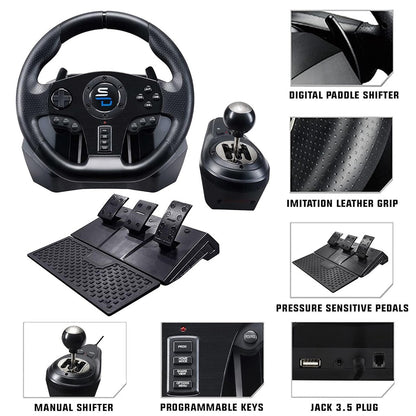 SuBsonic Superdrive DRIVE PRO SPORT GS850-X - Lenkrad-, Pedale- und Schaltknüppel-Set - kabelgebunden