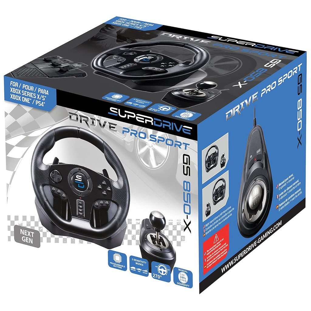 SuBsonic Superdrive DRIVE PRO SPORT GS850-X - Lenkrad-, Pedale- und Schaltknüppel-Set - kabelgebunden