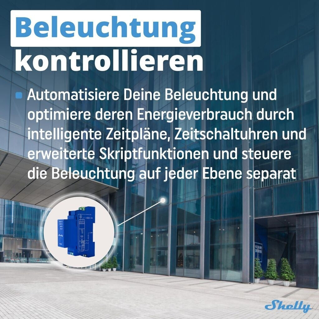 SHELLY PRO 1 1-PHASE, 1-CHANNEL RELAY WITH POTENTIAL-FREE OUTPUTS (DRY CONTACTS)