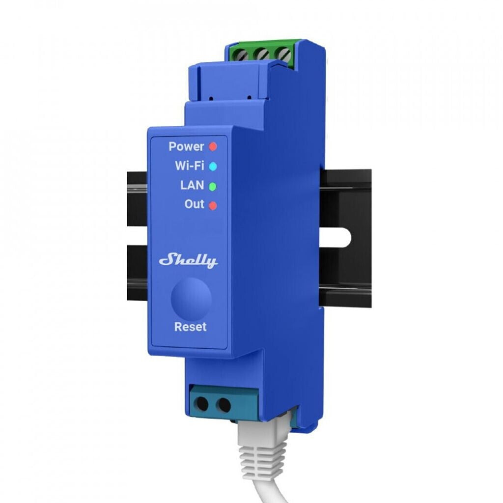 SHELLY PRO 1 1-PHASE, 1-CHANNEL RELAY WITH POTENTIAL-FREE OUTPUTS (DRY CONTACTS)