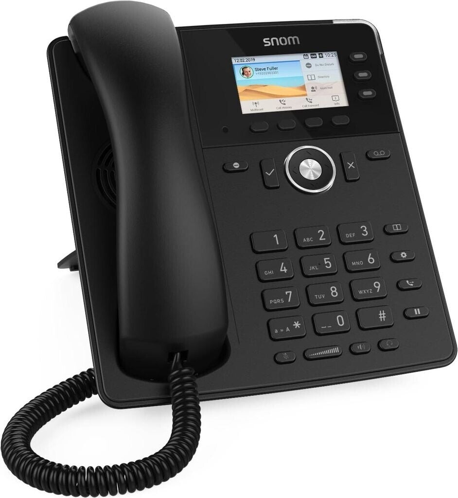 Snom Tischtelefon D717 - IP-Telefon - Schwarz - Kabelgebundenes Mobilteil - Im Band - Out-of band - SIP-Info - 3 Zeilen - 1000 Eintragungen