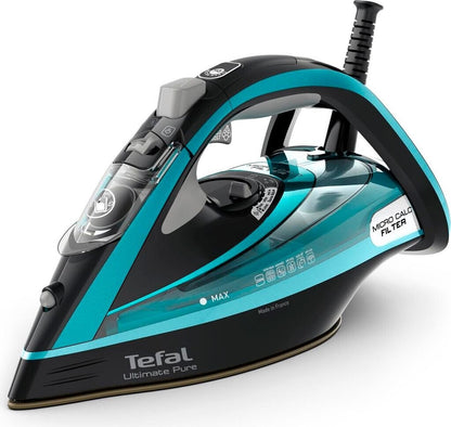TEFAL Ultimate Pure FV9844E0 - Dampfbügeleisen mit automatischer Abschaltung - Durilium AirGlide automatische Reinigung