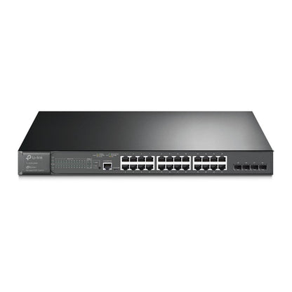 TP-LINK JetStream -28-Port-Gigabit-L2-Managed-Switch mit 24 PoE+-Ports - Managed - L2+ - Gigabit Ethernet (10/100/1000) - Power over Ethernet (PoE) - Rack-Einbau - 1U
