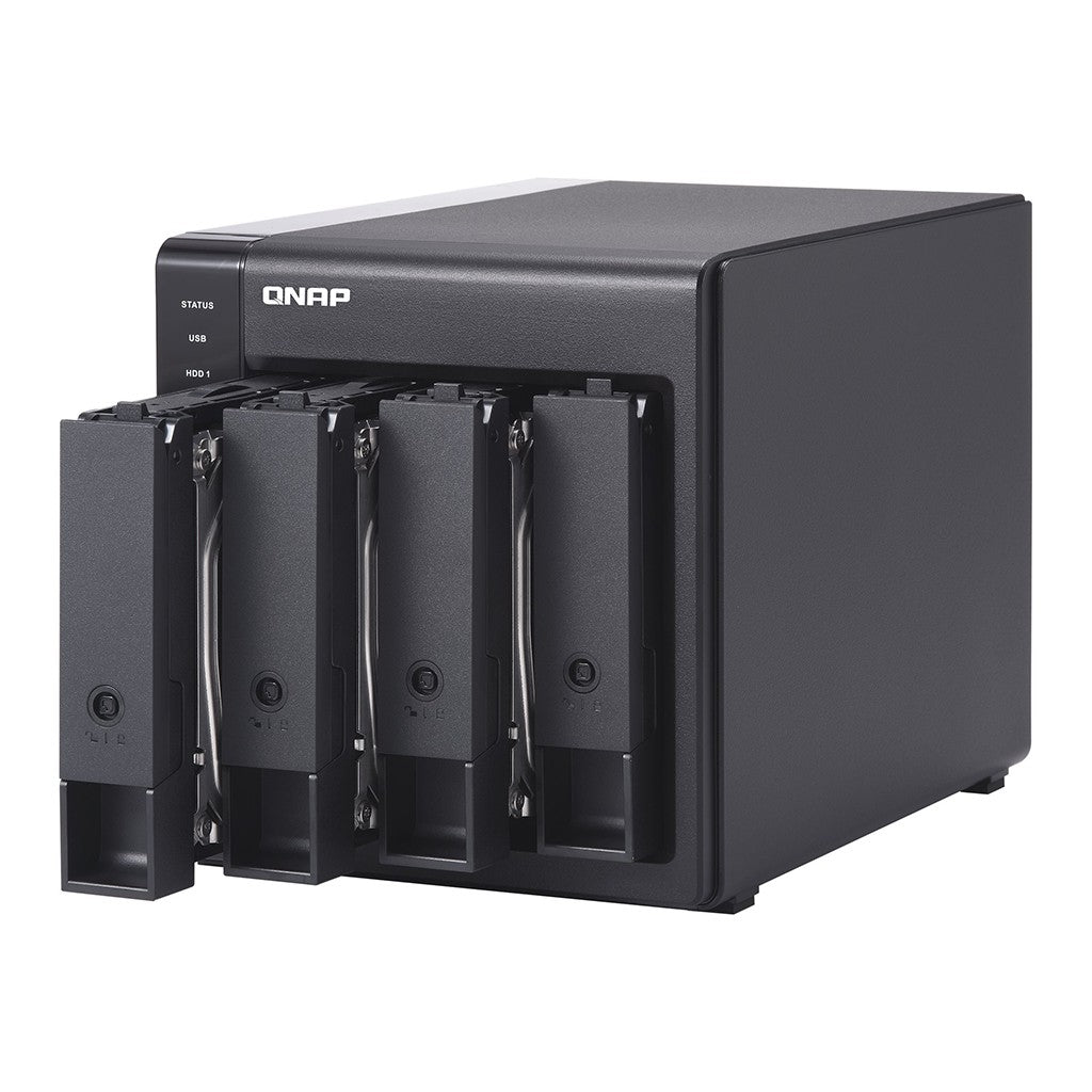 QNAP TR-004 - HDD / SSD-Gehäuse - 2.5/3.5" - Serial ATA II - Serial ATA III - 3 Gbit/s - Hot-Swap - Schwarz
