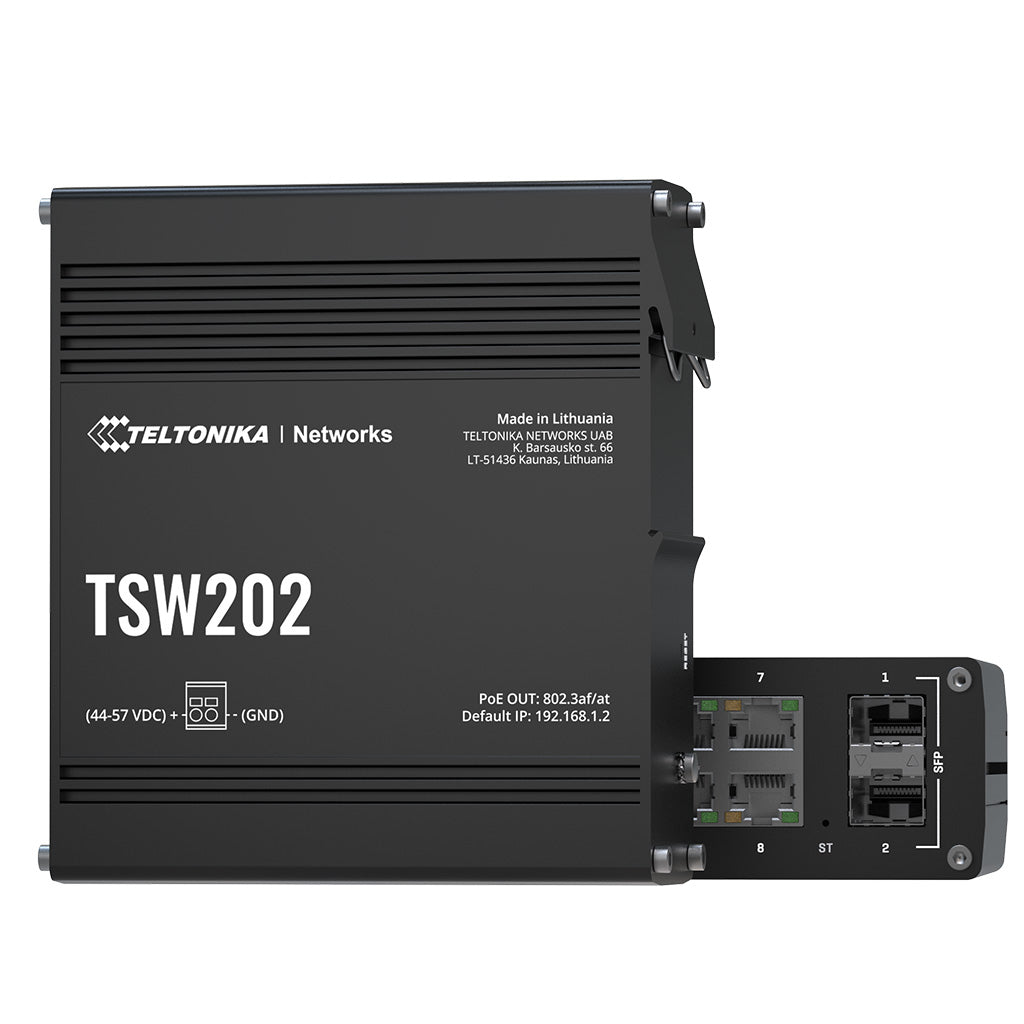 Teltonika TSW202 - Switch - managed - 8 x 10/100/1000 (PoE+) - Brocon Shop