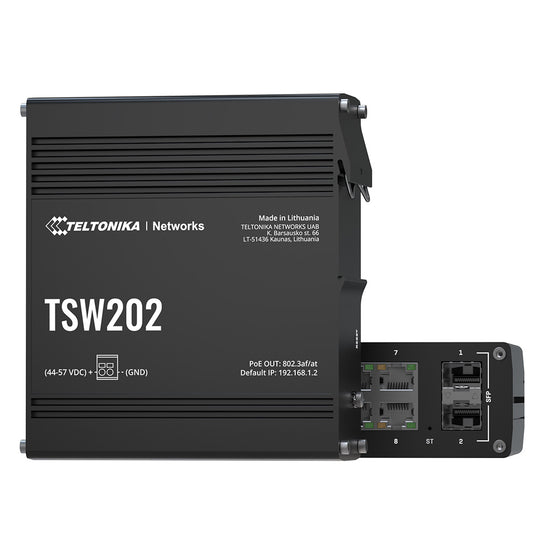 Teltonika TSW202 - Switch - managed - 8 x 10/100/1000 (PoE+) - TSW202000000 - 4779051840281 - Brocon Shop