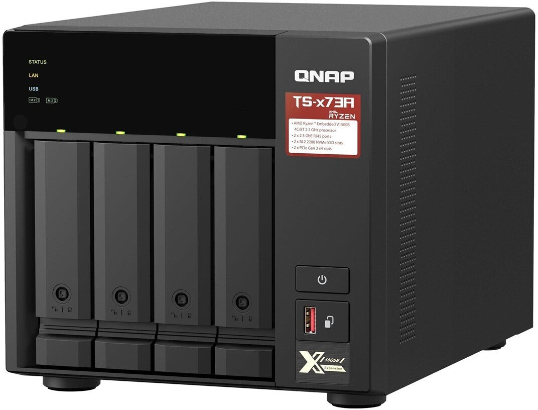QNAP TS-473A - NAS - Tower - Ryzen Embedded - V1500B - 8 GB - DDR4