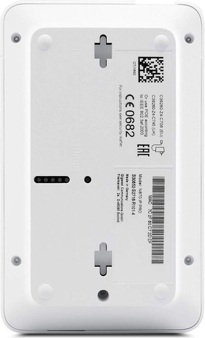 Gigaset N670 IP Pro - 120 Kanäle - HTTPS - SIPS - SRTP - SSL/TLS - S650H - R650H - SL750H - Maxwell C - Omnidirektional - Weiß - Kunststoff