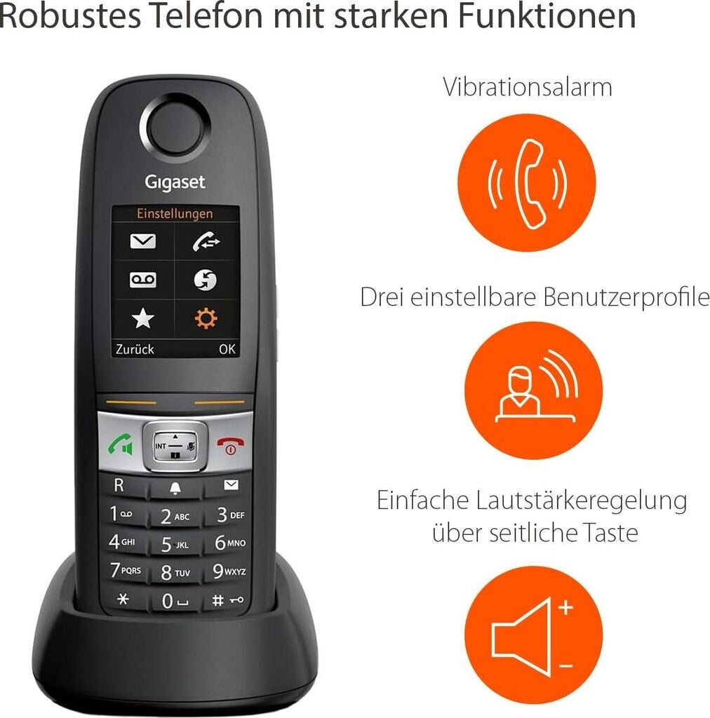 Gigaset E630 - Schnurlostelefon mit Rufnummernanzeige - DECT\GAP