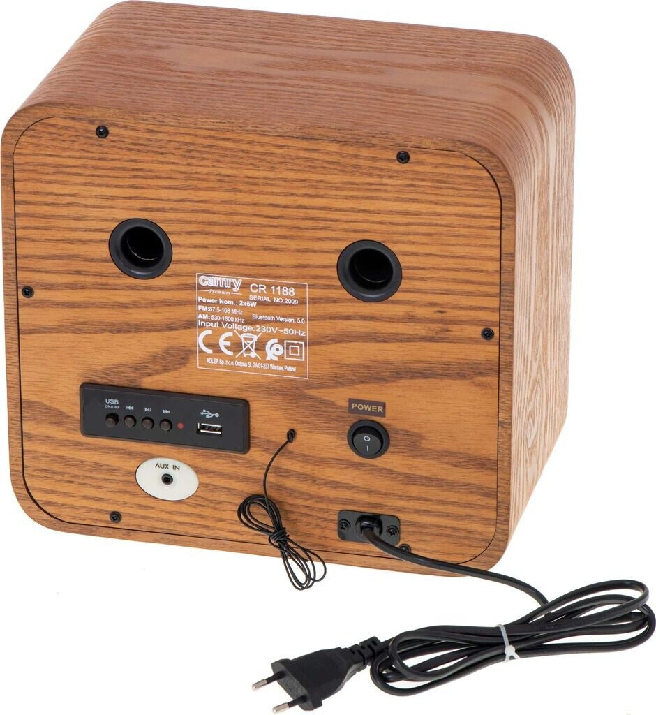 Camry Premium CR 1188 - Persönlich - Analog - AM,FM - 87,5 - 108 MHz - 530 - 1600 kHz - 10 W