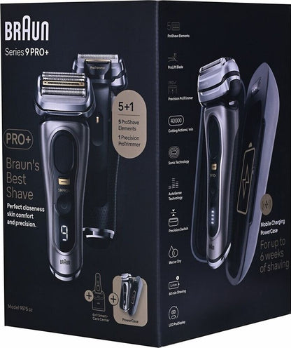 Braun Series 9 Pro+ 9575cc Wet & Dry - Folienschaber - Metallisch - Akku - Lithium-Ion (Li-Ion) - 90 min - Box