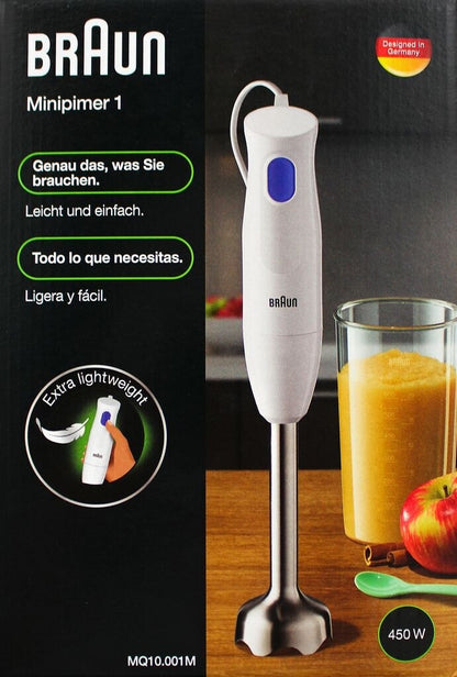 Braun 450W 1 snelheid RVS staafmixervoet Easy-Twist systeem 600ml