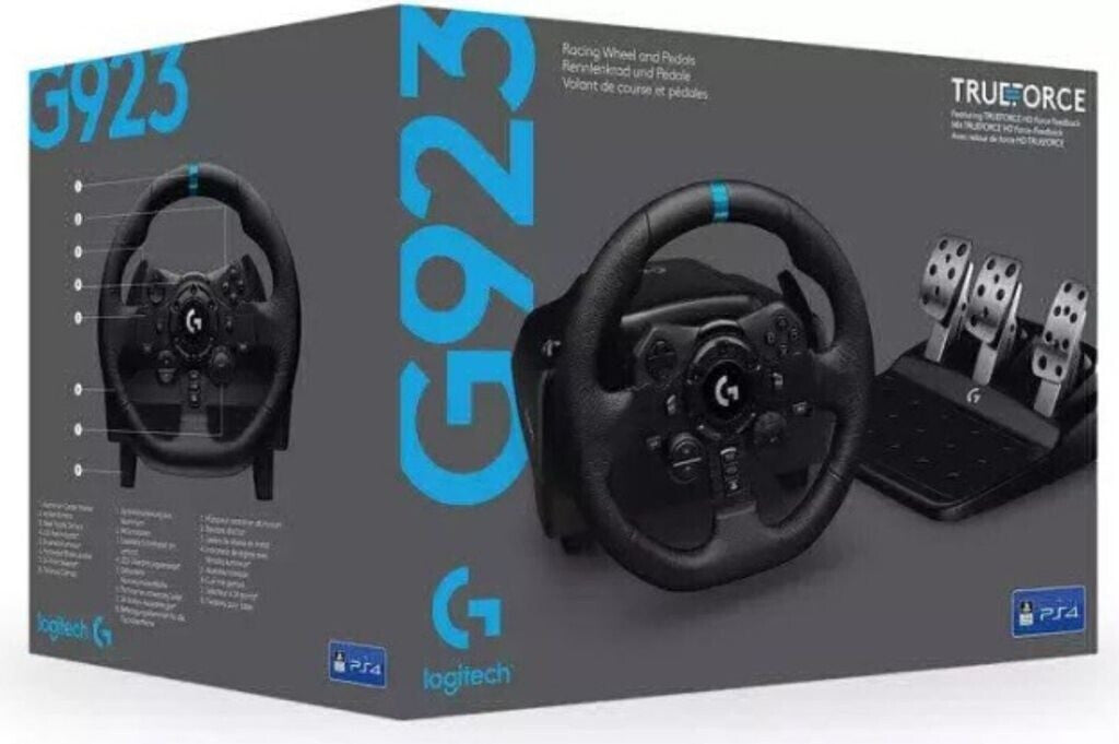 Logitech G G923 - Lenkrad+ Pedale - PC - PlayStation black - Lenkrad - 16 Tasten
