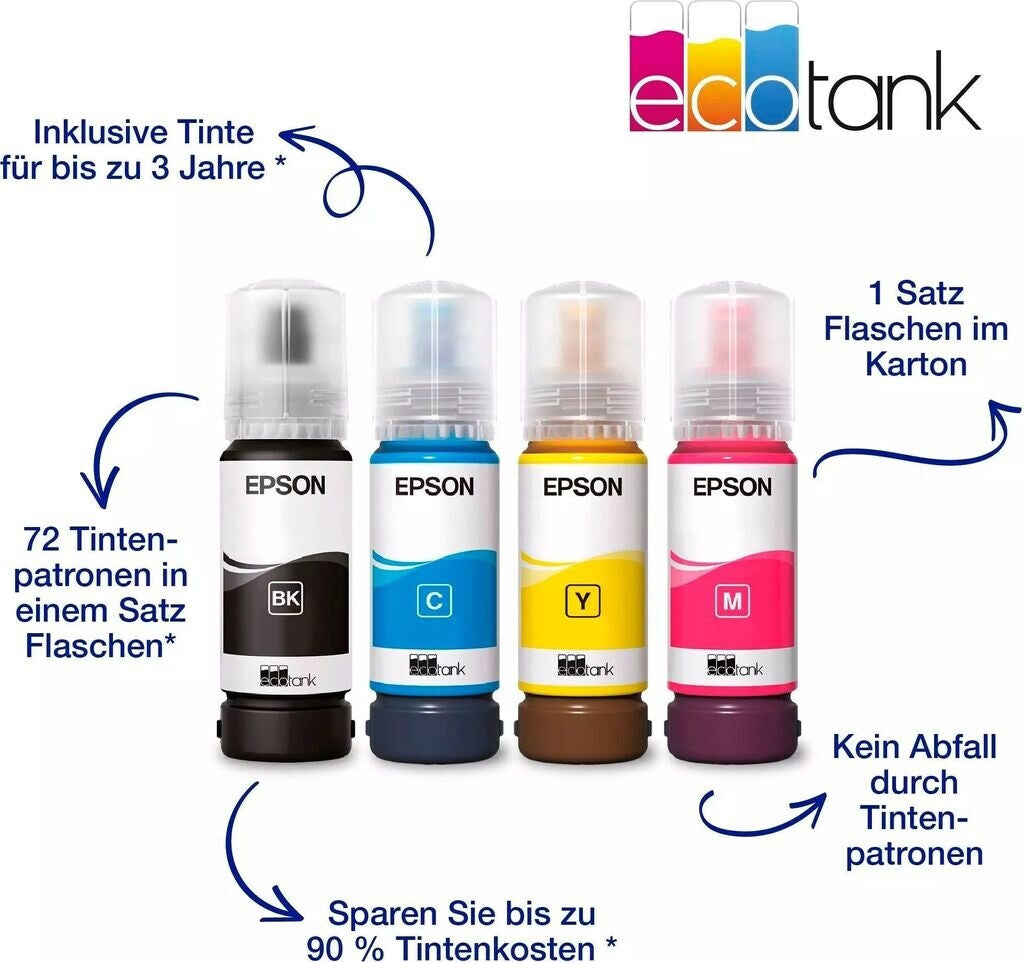 Epson EcoTank ET-2870 - Tintenstrahl - Farbdruck - 5760 x 1440 DPI - A4 - Direktdruck - Schwarz