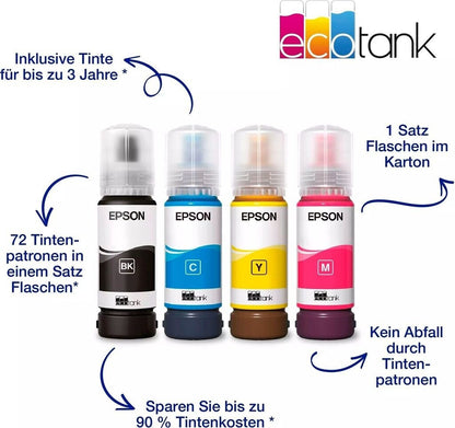 Epson EcoTank ET-2870 - Tintenstrahl - Farbdruck - 5760 x 1440 DPI - A4 - Direktdruck - Schwarz