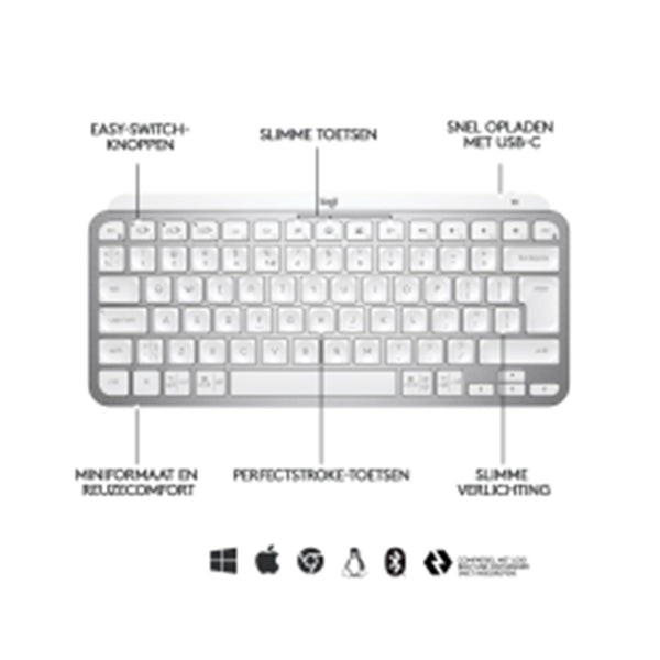Logitech MX Keys Mini Kabellose Tastatur