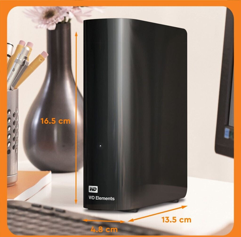 WD Elements WDBWLG0180HBK-EESN - 18 TB - 2.0/3.2 Gen 1 (3.1 Gen 1) - Schwarz