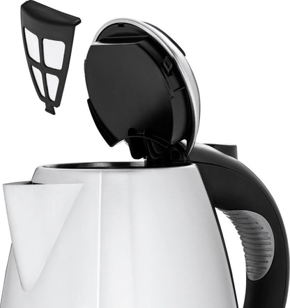 WMF Stelio 0413020012 - 1,7 l - 2400 W - Schwarz - Edelstahl - Edelstahl - Kunststoff - Wasserstandsanzeige - Überhitzungsschutz kettle with lid open