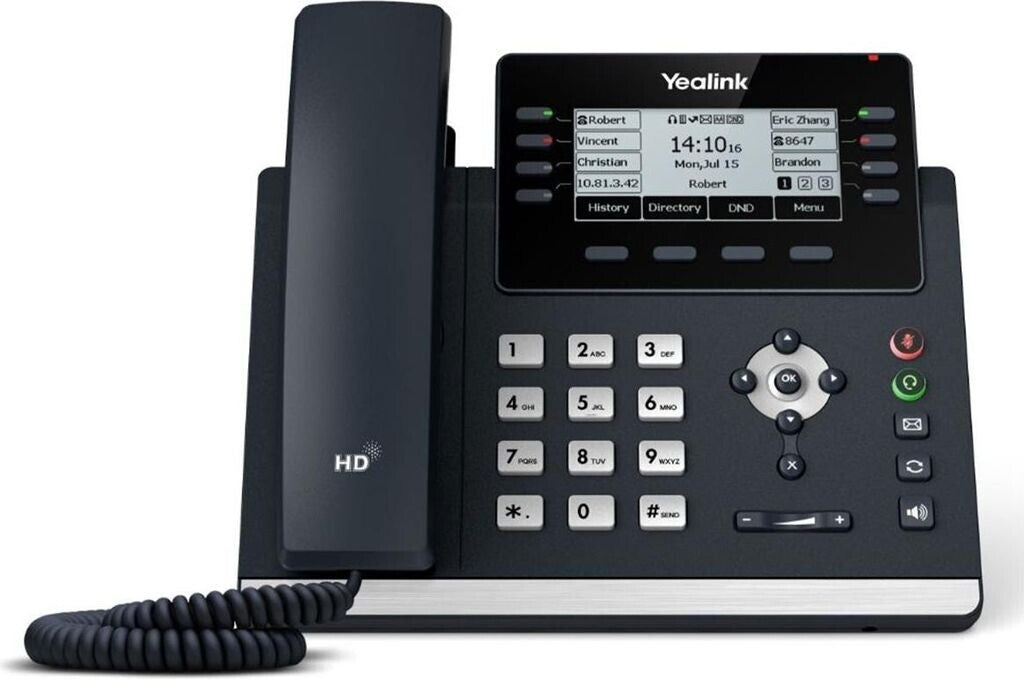 Yealink SIP-T43U - IP-Telefon - Grau - Kabelgebundenes Mobilteil - Tisch/Wand - Im Band - Außerhalb des Bandes - SIP-Info - 12 Zeilen