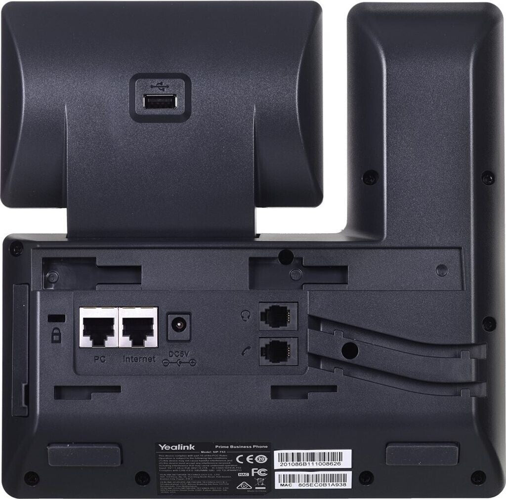 Yealink SIP-T53 - IP-Telefon - Grau - Kabelgebundenes Mobilteil - Tisch/Wand - Im Band - Out-of band - SIP-Info - 8 Zeilen