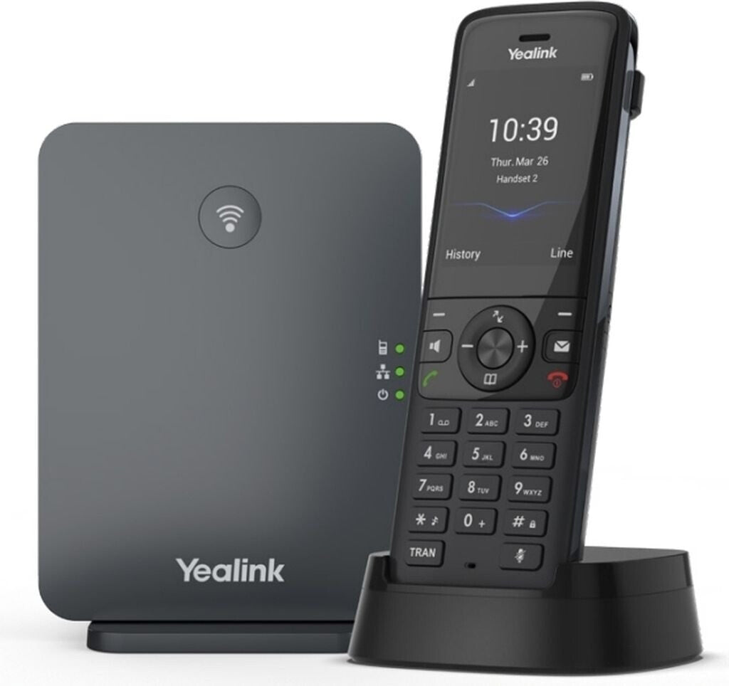 Yealink W78P - IP-Telefon - Schwarz - Kabelloses Mobilteil - Tisch/Wand - 50 m - 300 m